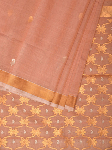 Cream Uppada Cotton Silk Handloom Saree with Jamdani Grill Design - Global Threads - Distacart
